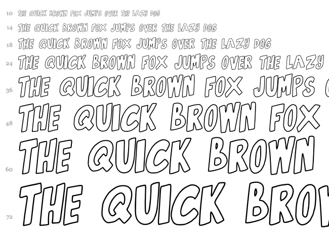 Get the fuck up font waterfall